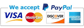We accept PayPal Payments!
